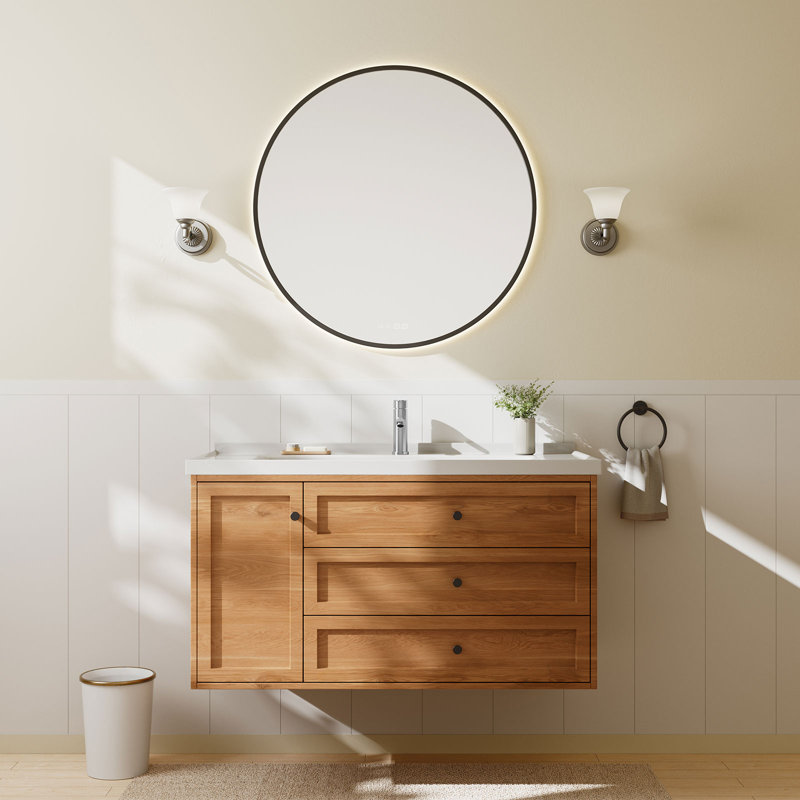 Single-Hole Bathroom Faucet with Drain Assembly, Brushed Nickel