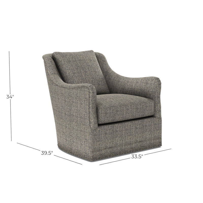 Arcadia English Arm Swivel Glider, Boundless Slate