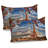 Ambesonne Eiffel Tower Pillow Sham 2 Pack Eiffel Tower with Boat Dark Orange Cinnamon-100395328