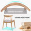 Ensemble de 2 chaises de salle à manger en bois d'hévéa avec dossier ergonomique et coussins de confort-1428016226-1428016228