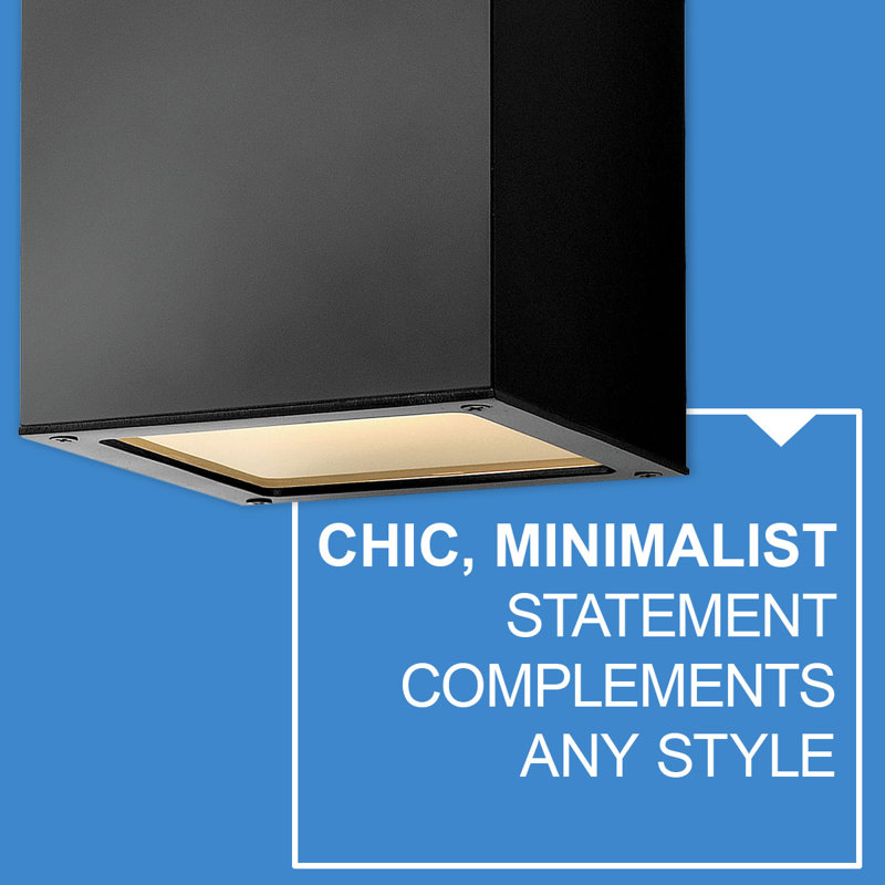 Kube LED Outdoor Flush Mount, Satin Black, Two-Sided