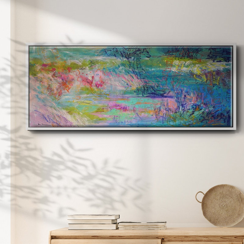 «Floating on a Dream», toile encadrée, H 8 po x l 20 po x P 1,5 po, Blanc