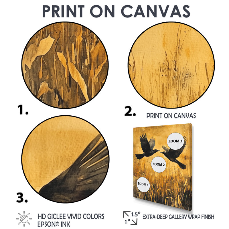 Levan - Animals Wall Art Living Room, Noir, Impression encadrée flottante, H 20 po x l 12 po