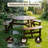 6-Person Round Picnic Table Set With 3 Built-In Benches & Umbrella Hole,Brown-2087082135