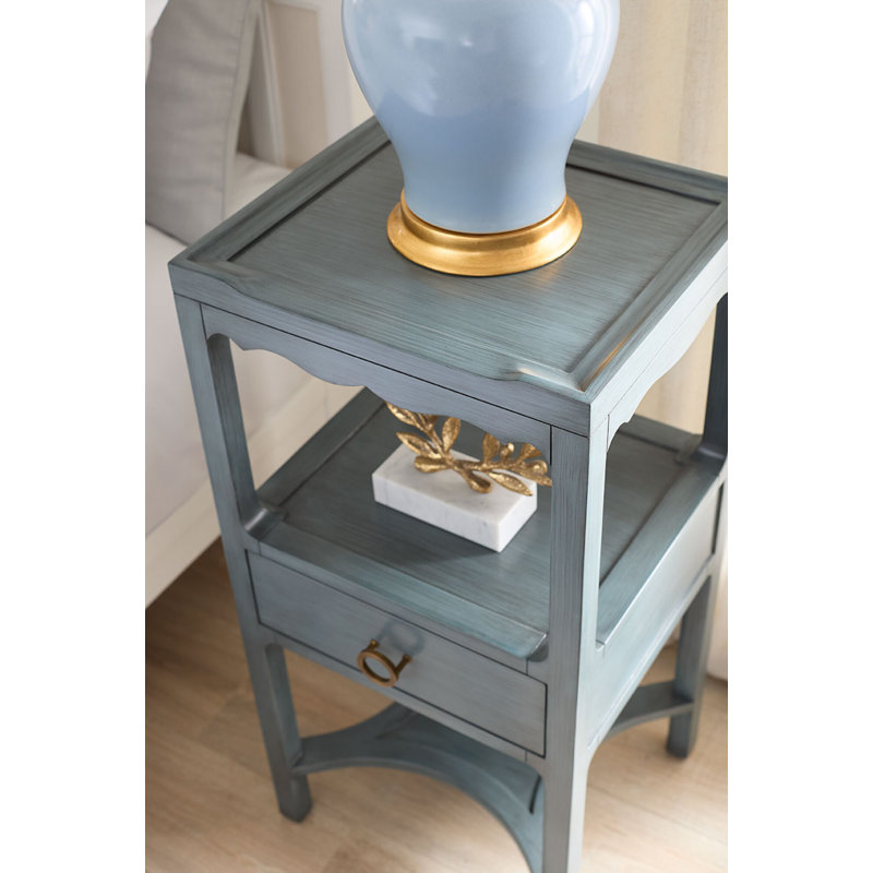 Sara 1-Drawer End Table, Foggy Horizon