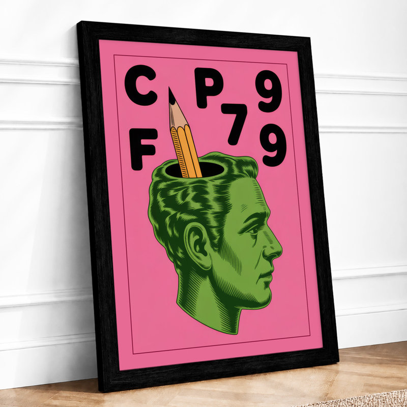Creative Mind Pop Art - Framed Print, A1 - 84.1 x 59.4 cm, Black