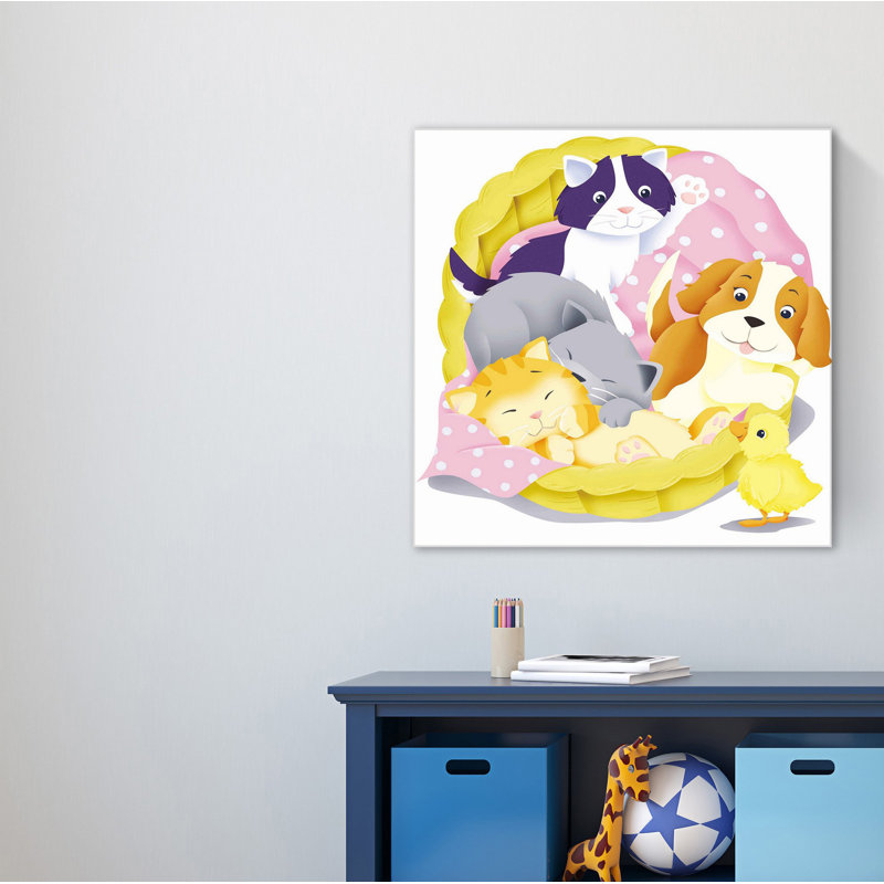 Baby Animals - Wrapped Canvas Print, 102cm H x 102cm W