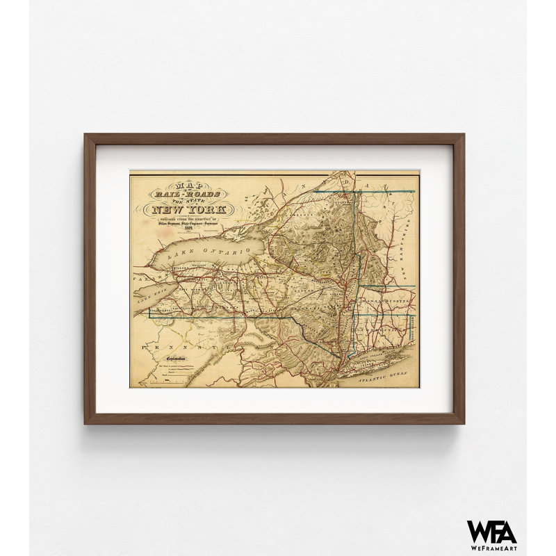 New York 1857, New Yorker Flat Decor, impression de carte ancienne de la ville de New York, affiche Vintage