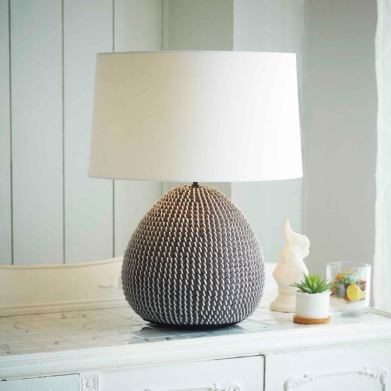 Lampe de chevet 22 po, Noir et blanc
