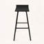 Tabouret de bar en bois d'acacia avec structure en fer (ensemble de 2)