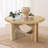 Round Rattan Coffee Table With Glass Top