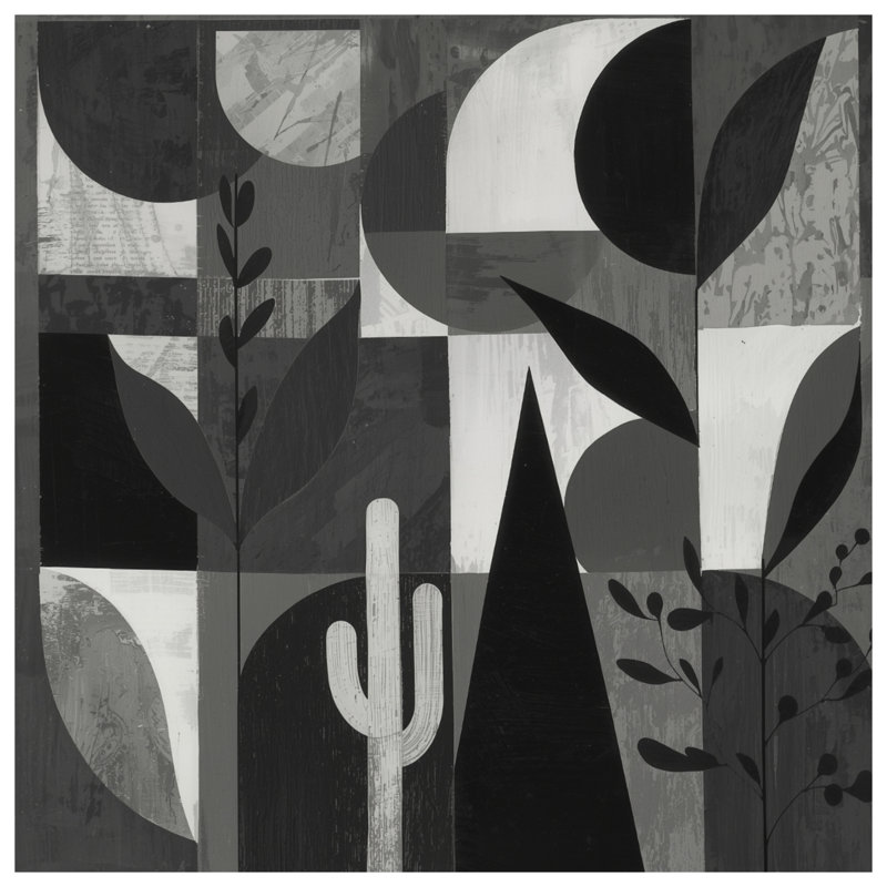 Coussins monochromes à motif géométrique de feuilles de cactus, 16 x 16 pouces
