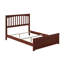 Lit de base en bois massif Brunelle avec pied de lit assorti-546309034-545873557