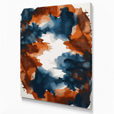 «Watercolor Landscape 7», art mural sur toile noire
