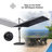 9' Square Medium Cantilever Umbrella with Base and 360-degree Rotation-67120605
