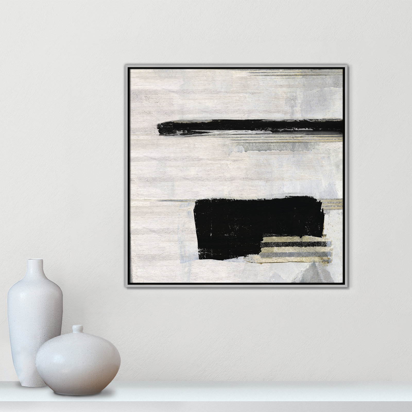 La Bande II Print by Sally Swatland, Silver, 31.5" H x 31.5" W