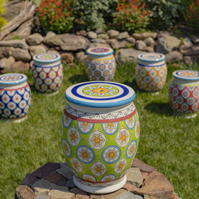 Ilayda Ceramic Accent Stool