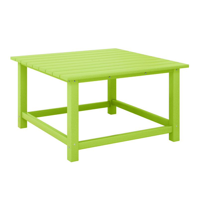 Laguna Outdoor Poly Adirondack 31" Square Coffee Table, Green