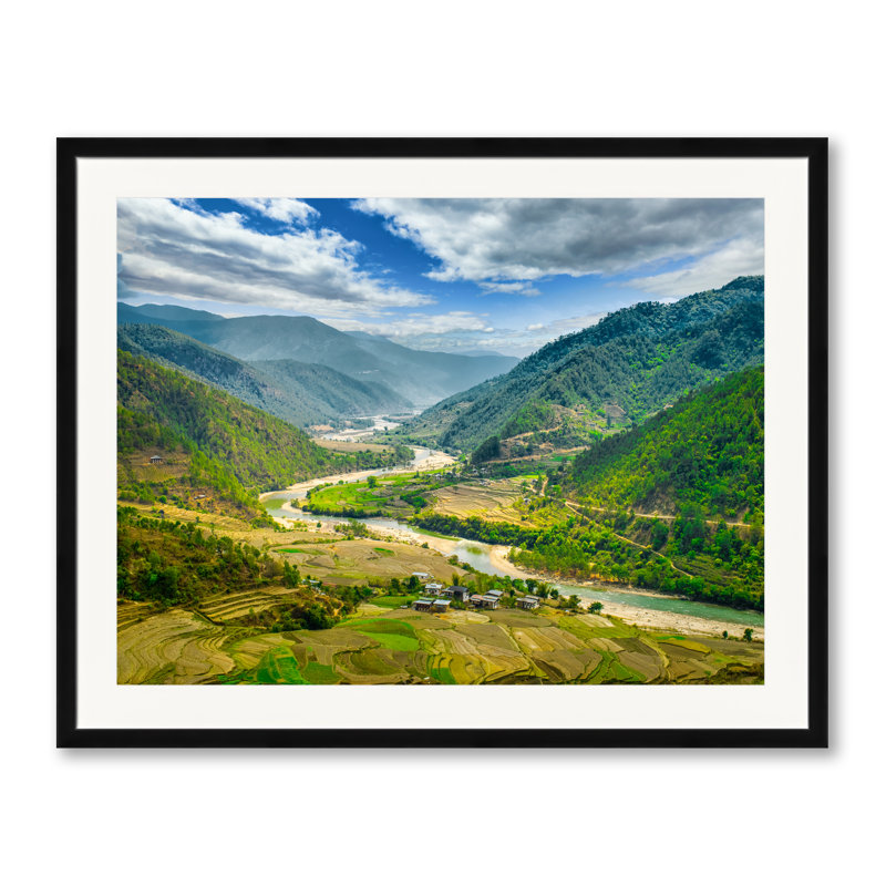 Punakah Mountain Valley Print by Mark Paulda, Black Framed Paper, 24" H x 30" W