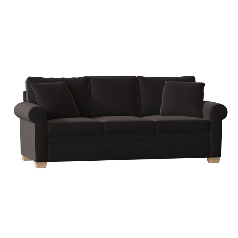 Quaker Upholstered 84'' Sofa, Unfinished, Entice Steel