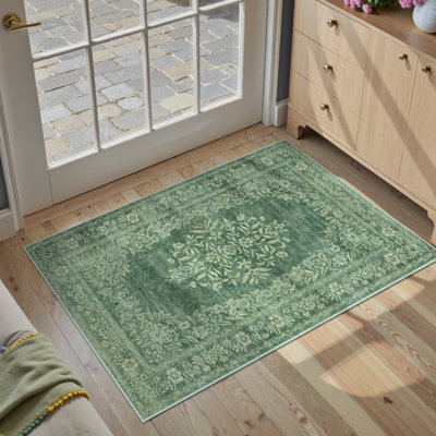 Tapis oriental lavable à la machine avec envers antidérapant Stella