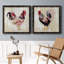 Pecking l'ordre I - ensemble de 2 peintures sur toile encadrées-1715453300-1715453274