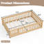 Lit double avec barrière de sécurité et porte pour enfants-582008249-582008250