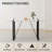 55 Inch Modern Industrial Rectangular Dining Table With Black Metal Legs-1327661873