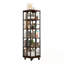 5 Tiers Rotating Bookshelf With Metal Frame And Wheels