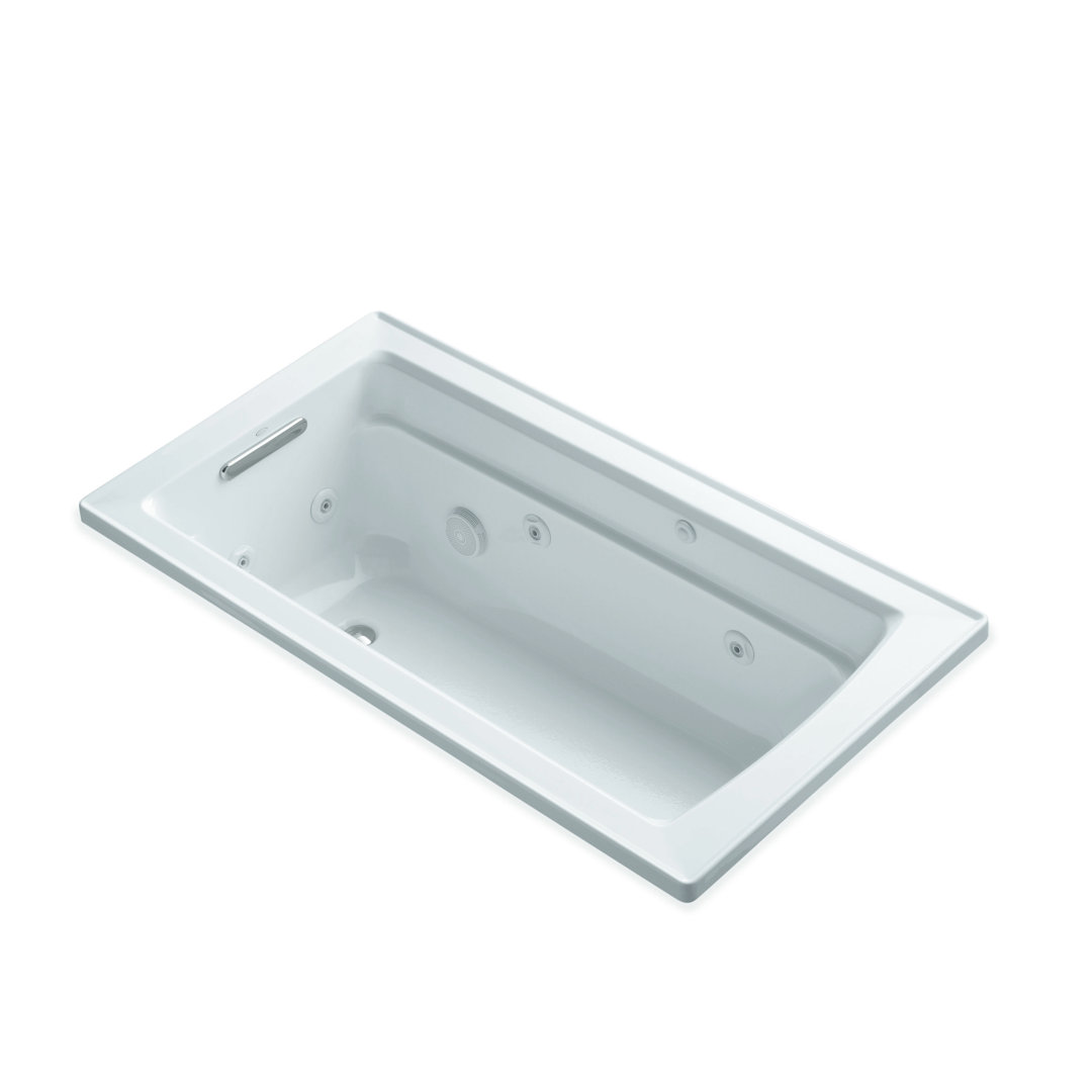 Archer® 60" x 32" Drop In Whirlpool Acrylic Bathtub with Heater Kohler 