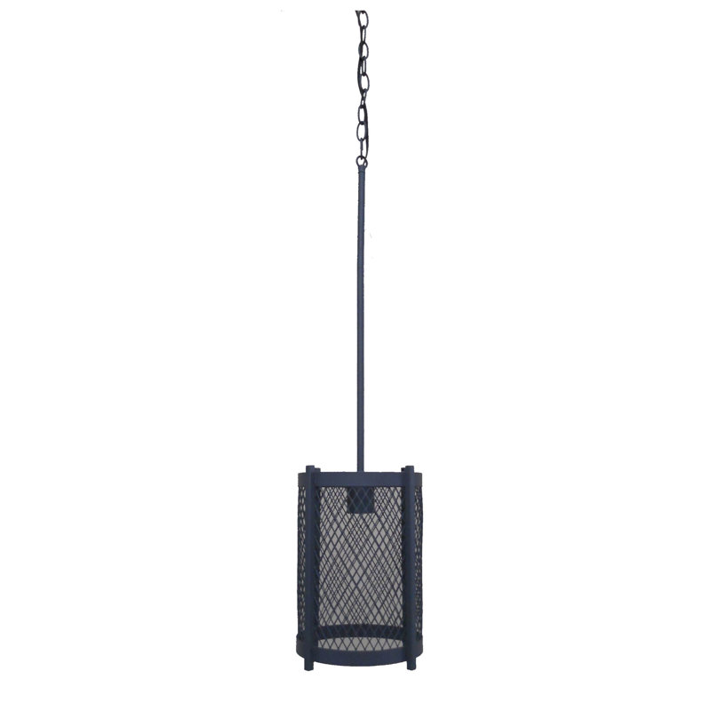 Luminaire suspendu cylindrique 1 lumière Glen, Gris foncé