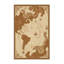 Tapis oriental classique en lin brun et beige lavable à la machine-60039714