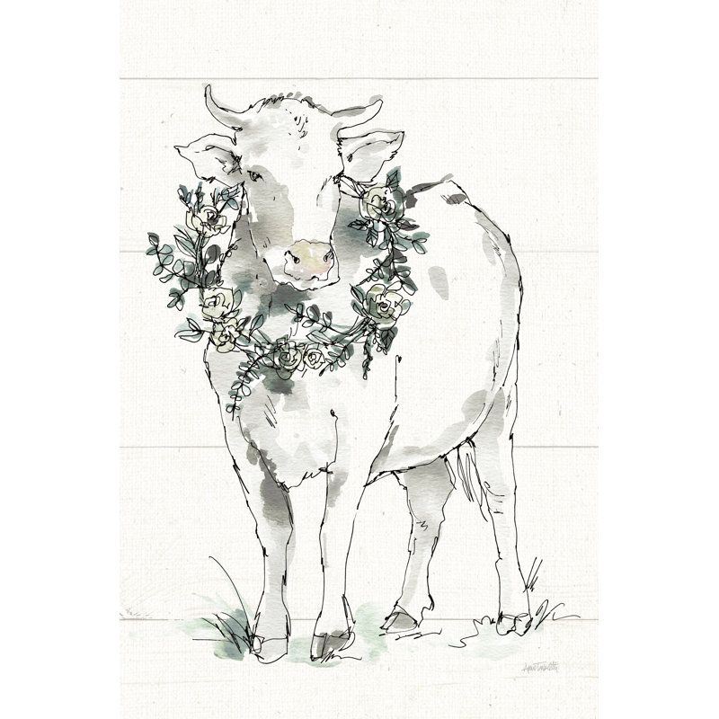 «Modern Farmhouse X» par Anne Tavoletti - reproduction d'art sur toile tendue, H 36 po x l 24 po