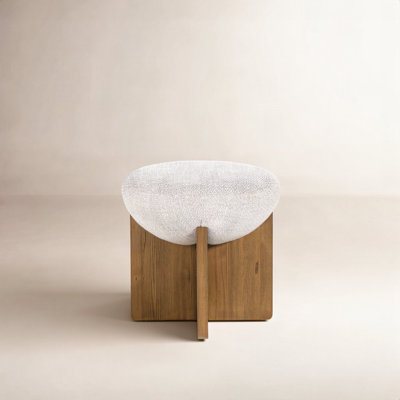 Saga Greta 18" Solid Wood Ottoman