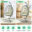Fauteuil suspendu suspendu en osier avec support et coussin lavable pour patio-130042456-130042453