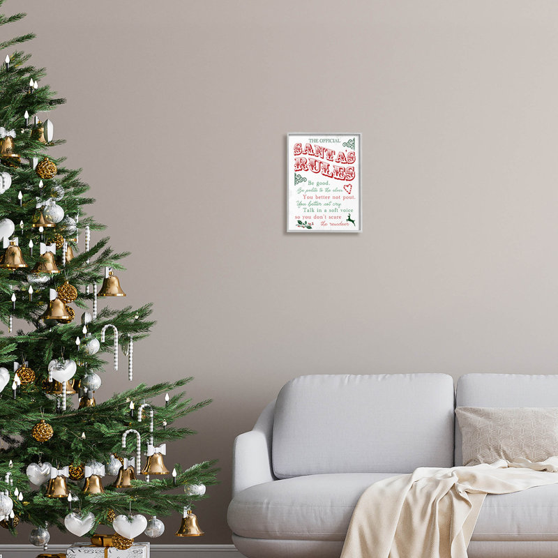 Règlement officiel du Père Noël à 286, H 14 po x l 11 po x P 1,5 po, Estampe numérique Farmhouse