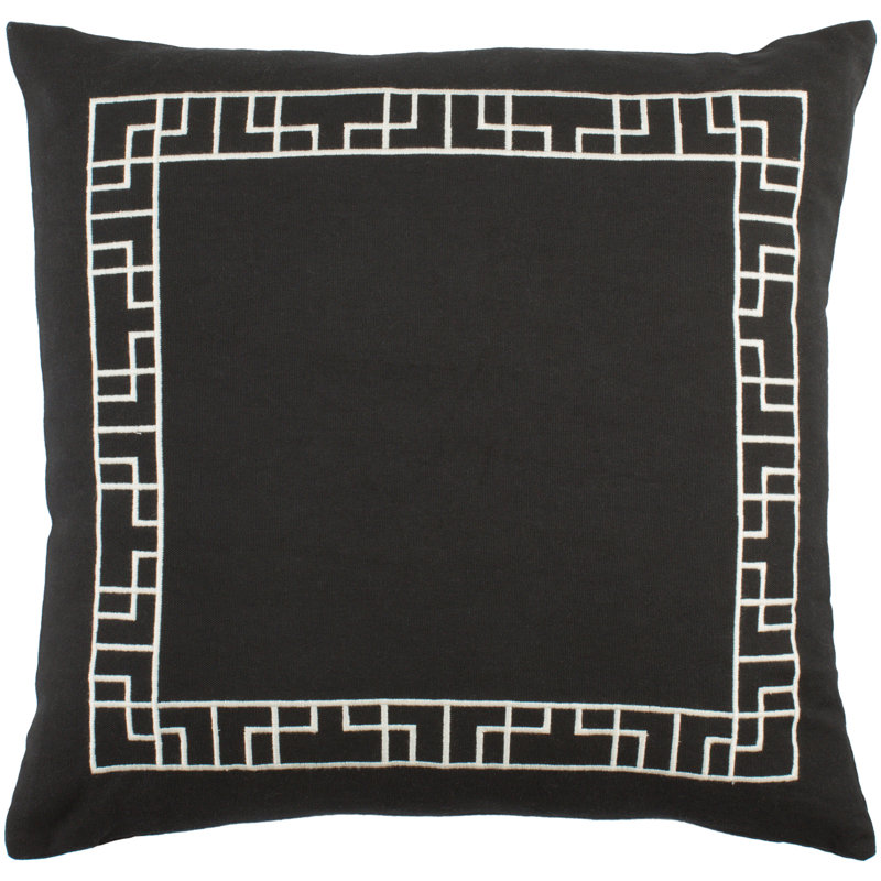Coton d'intérieur Royaume Artistic Weavers, Noir / Blanc, H 4 po x l 18 po, Polyester/Bourre en polyester