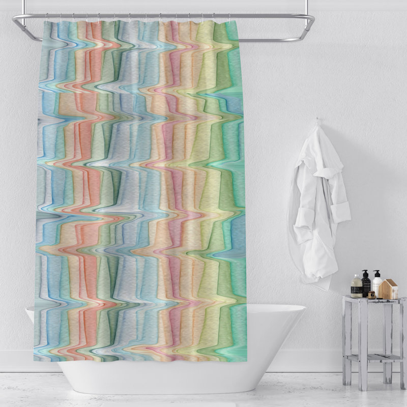Rideau de douche + crochets, 72 po x 70 po