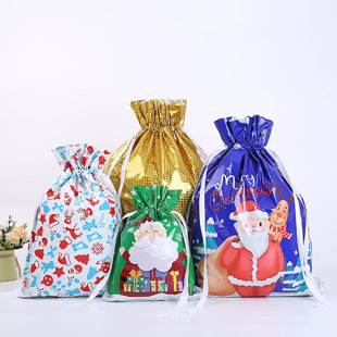 30Pcs Christmas Ziplock Bag With Ties Stocking Gift Bags Wrapping Xmas  Decors