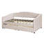 Upholstered daybed Twin Size with Two Drawers and Wood Slat-989906751