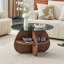Table basse créative à structure croisée avec plateau en verre trempé et rangement en éventail. Parfait pour les salons, comme table basse ou table d'appoint. Idéal pour les petits espaces.