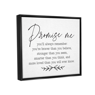 «Inspirational Self Love Quote Casual Botanical Design» par Lettred and Lined - cadre flottant, art textuel sur toile