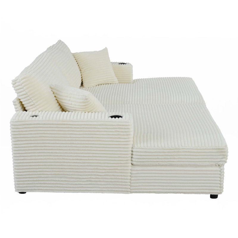 Canapé-lit 86,5 po, Beige