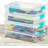 4-pack (6 Quarts) Of Clear Plastic Storage Boxes With Lids, Stackable, Small Sensory Boxes + Craft Organizers, Suitable For Home And Office Use, Convenient For Organizing Art Supplies.