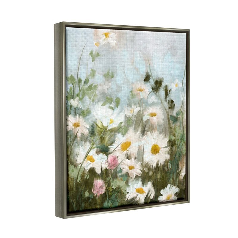 Wildon Home® Wild Daisies Blooming Meadow, art mural sur toile flottante par Nina Blue, H 21 po x l 17 po x P 1,7 po
