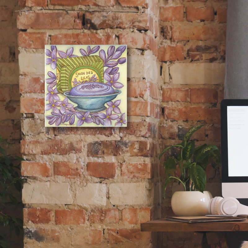Toile rouge Red Barrel Studio® «Savons Des Lilas» par Andrea Strongwater, H 12 po x l 12 po x P 0,75 po