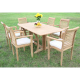 Krausgrill Outdoor 7 - Piece Teak Dining Set