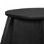 Table de salle à manger ronde de 57,33 po en blanc, avec base en bois massif texturé noir, pouvant accueillir 6 à 8 sièges et blanc pour les convives