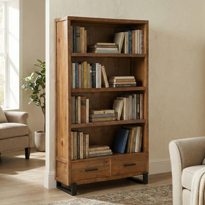 Kitson 185cm H x 100cm W Standard Bookcase