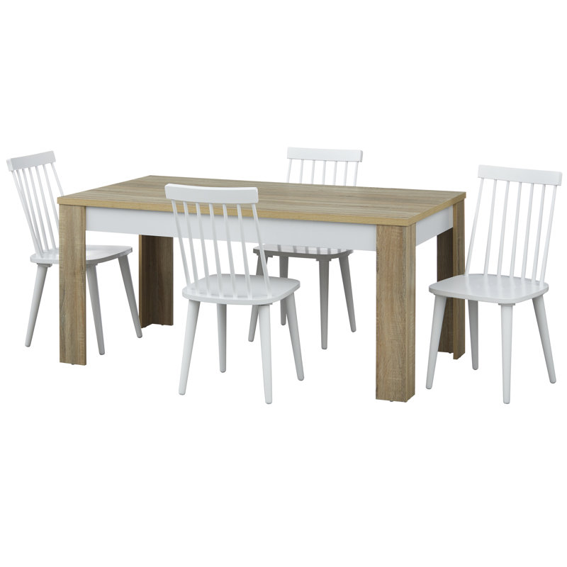 Fordwich 6 - Person Four Leg Dining Set, 5 Pieces: Table, 4 Chairs